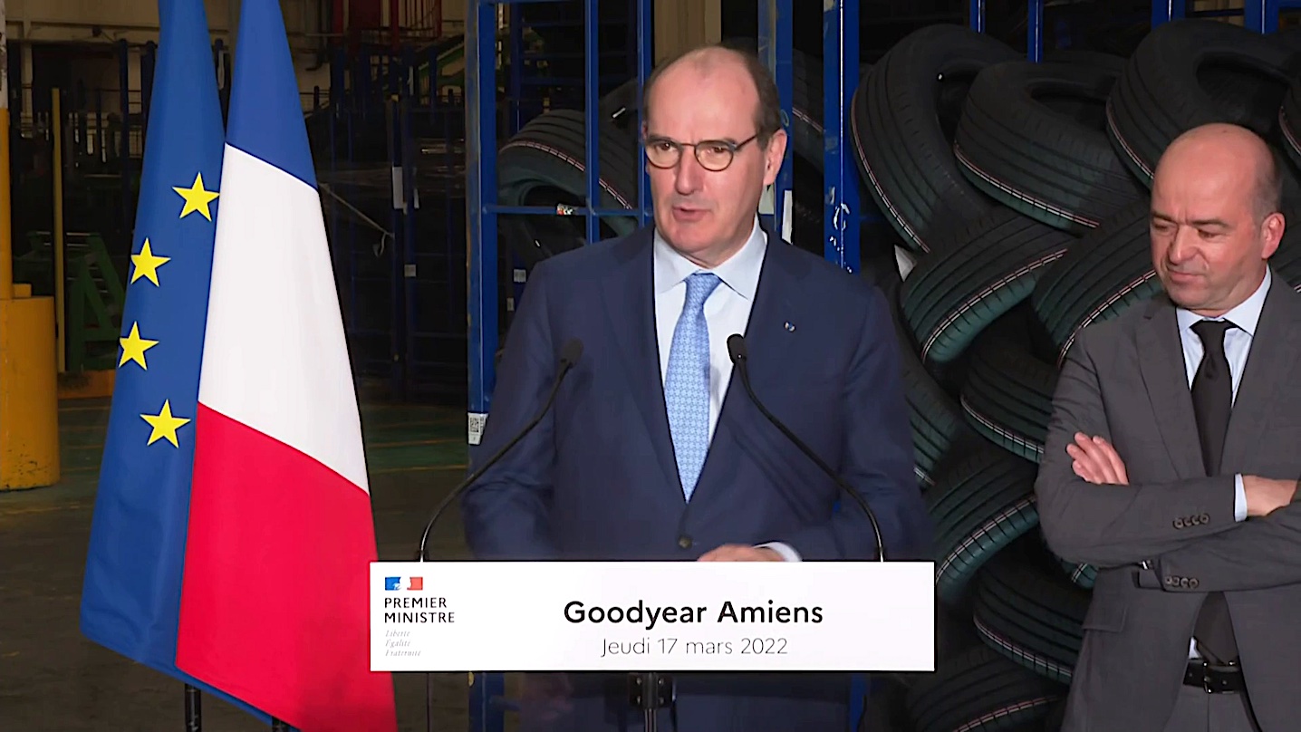Jean Castex annonce un plan d'investissements pour moderniser l'usine Goodyear Amiens
