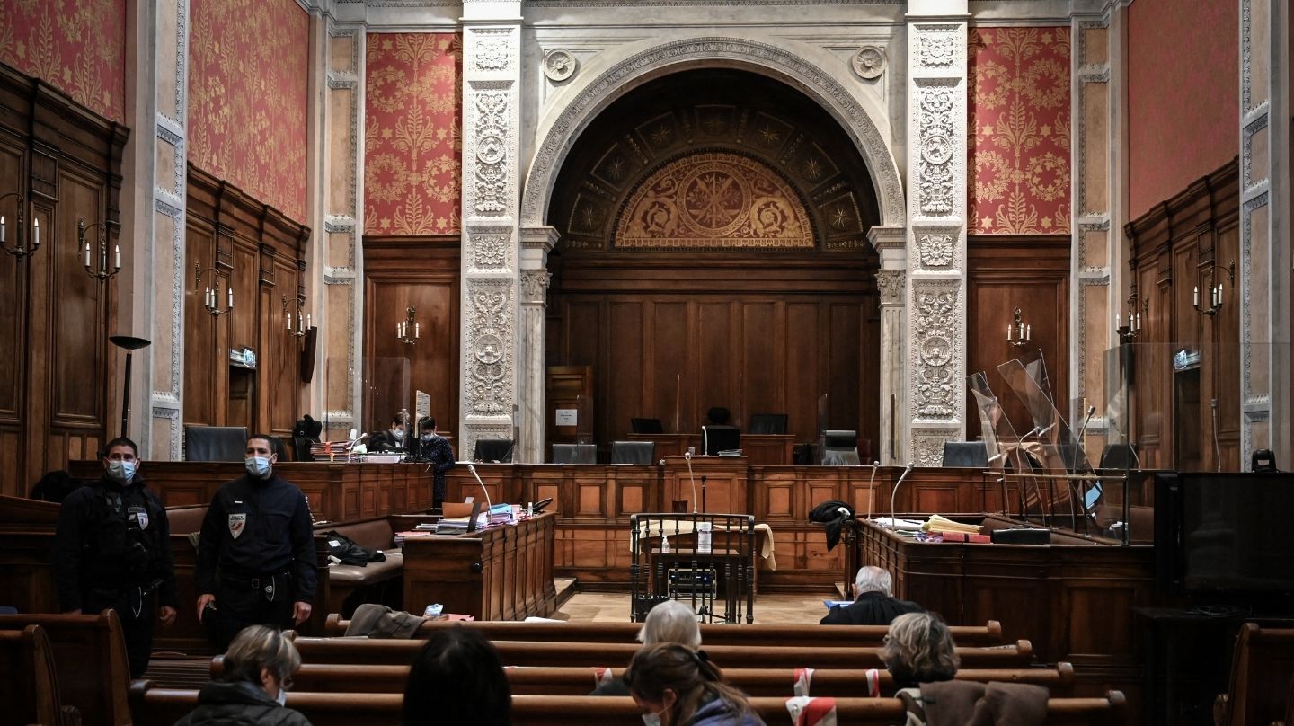 La cour d'assise du palais de justice du Rhône (Lyon, décembre 2020).