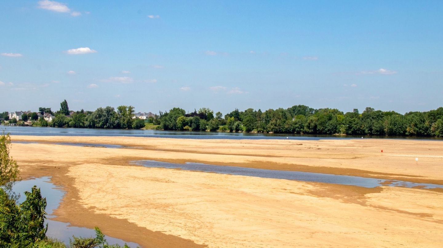 Un banc de sable sur la Loire.