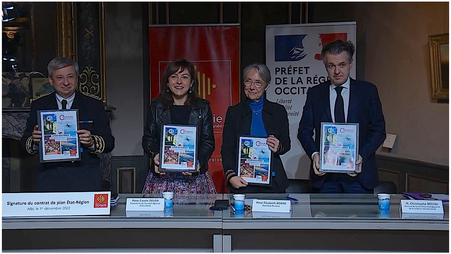 Signature du CPER Occitanie le 1er décembre 2022.