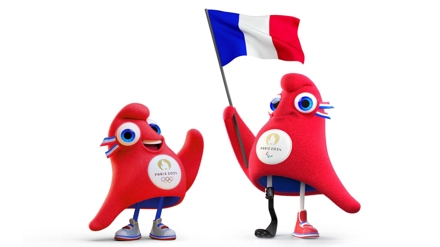 Les Phryges, bonnets phrygiens mascottes des Jeux olympiques et paralympiques de Paris 2024