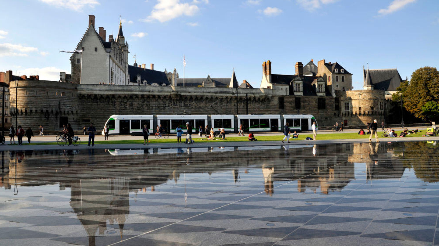 Le tramway de la ville de Nantes.
