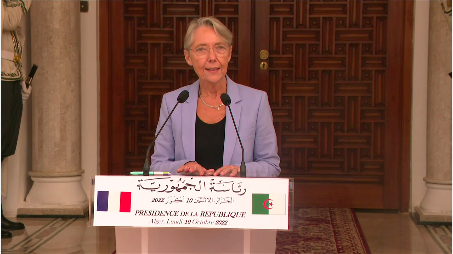 Déclaration d'Élisabeth Borne en visite officielle en Algérie.