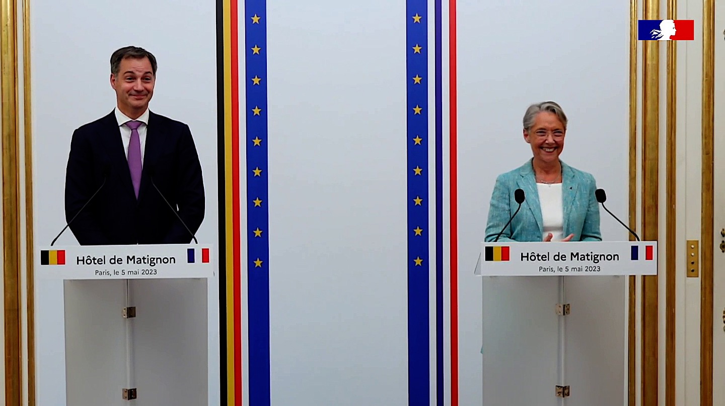 Déclaration conjointe de la Première ministre Élisabeth Borne et du Premier ministre de Belgique Alexander De Croo.